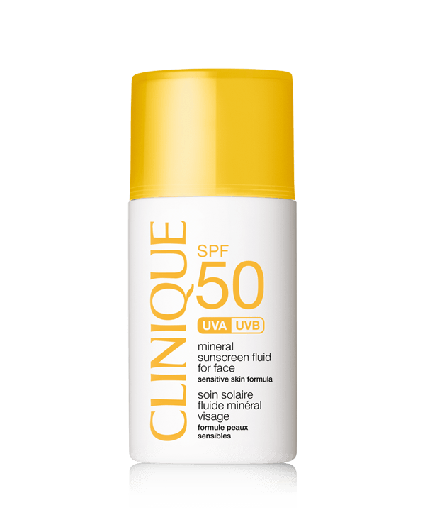 Солнцезащитный минеральный флюид для лица Mineral Fluid SPF 50, Солнцезащитное средство с легкой текстурой и невидимым покрытием, на 100 % состоящее из минералов. Обезжиренная формула.